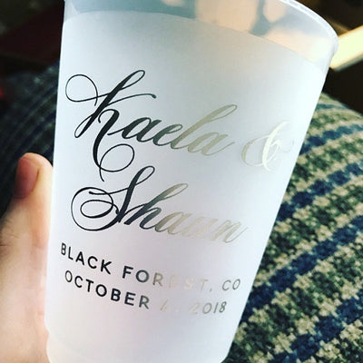 Custom Last Name 20oz Frosted Cups