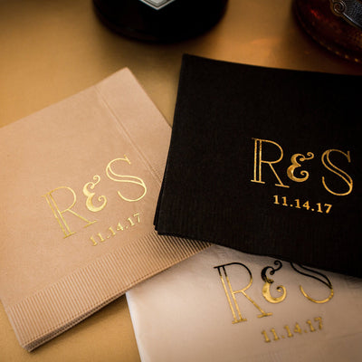 Custom Monogrammed Wedding Napkins #1496