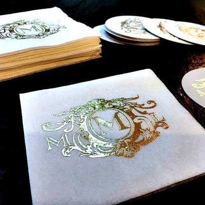 Custom Monogrammed Wedding Napkins #1496