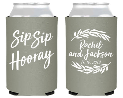 Sip Sip Hooray Floral Engagement Can Coolers #1846