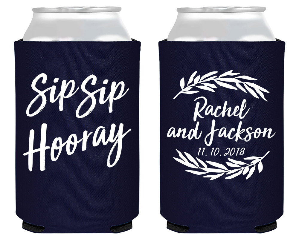 Sip Sip Hooray Floral Engagement Can Coolers #1846
