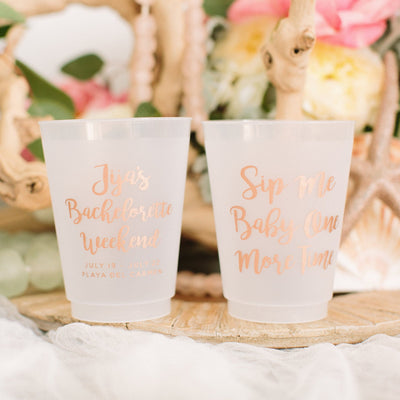 Boujee Bachelorette Frosted Cups