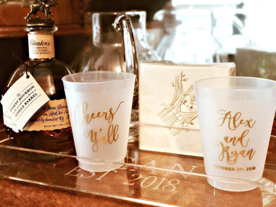 Cheers Y'all Wedding Frosted Cups #1416