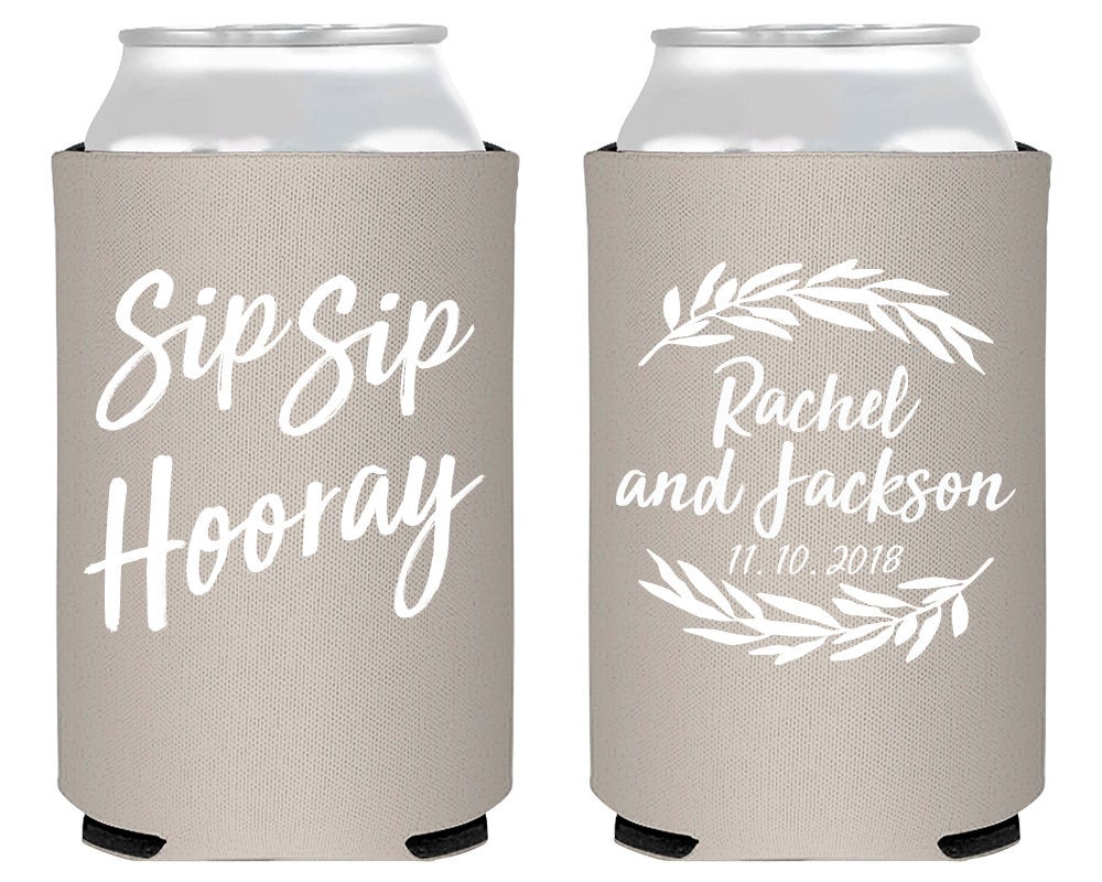 Sip Sip Hooray Floral Engagement Can Coolers #1846