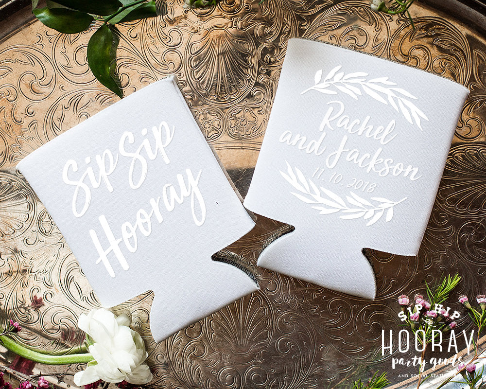 Sip Sip Hooray Floral Engagement Can Coolers #1846