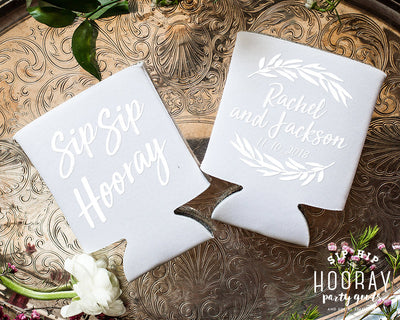 Sip Sip Hooray Floral Engagement Can Coolers #1846