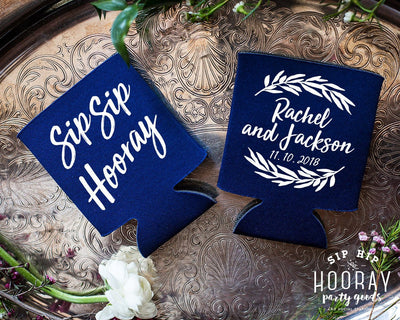 Sip Sip Hooray Floral Engagement Can Coolers #1846
