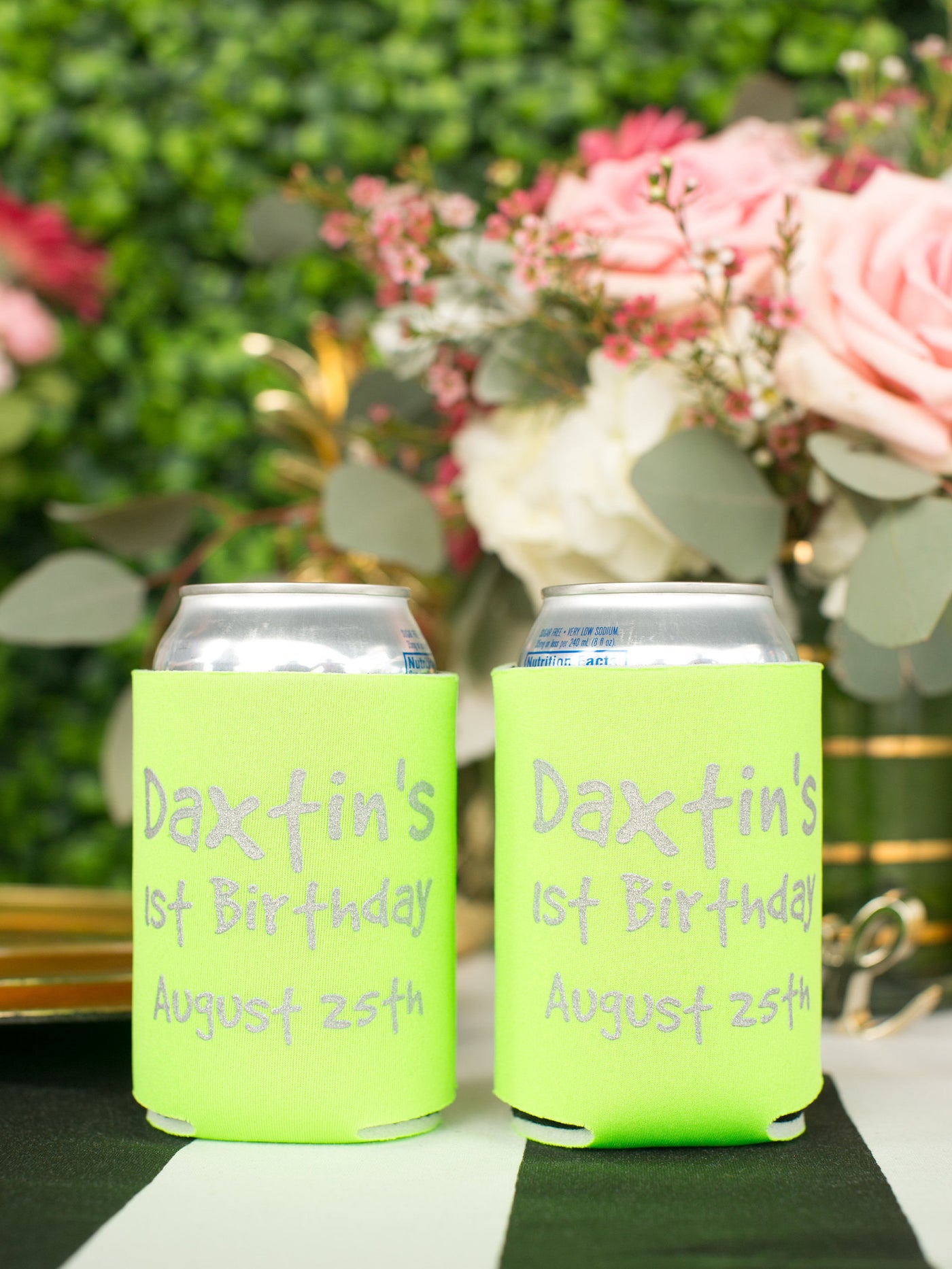 Dinosaur Birthday Can Cooler Design #1915