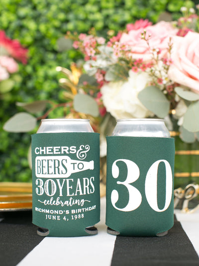 Cheers and Beers Birthday Party Can Coolers #1895