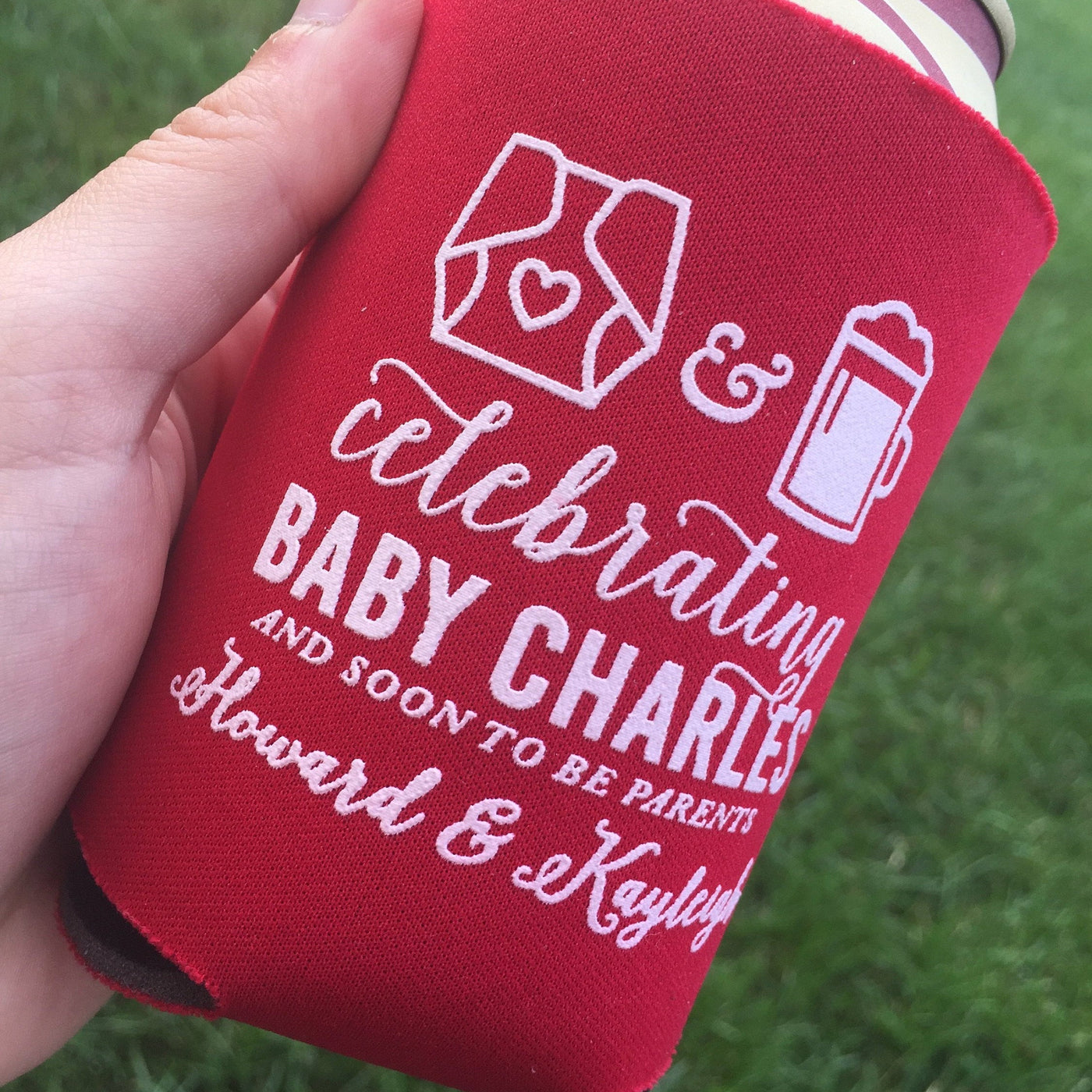 Huggies and Chuggies Baby Shower Can Coolers #1195