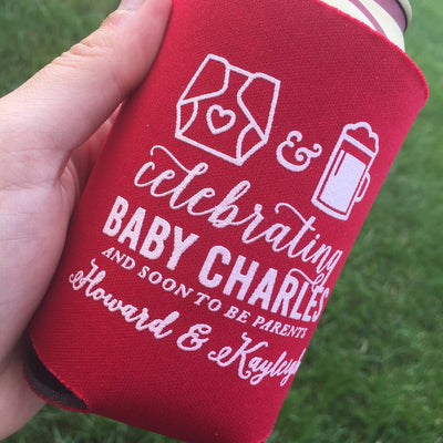 Huggies and Chuggies Baby Shower Can Coolers #1195