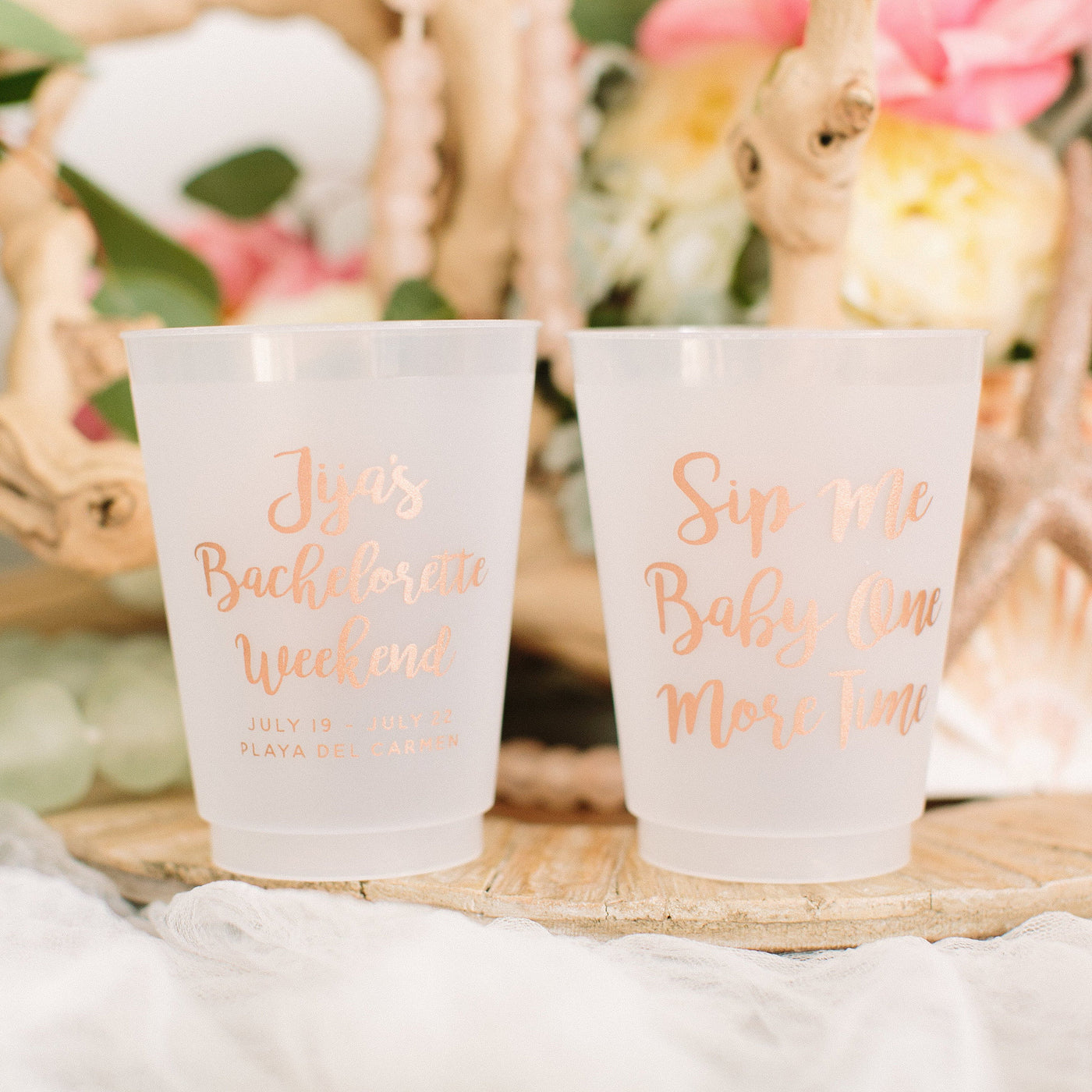 Modern Last Name Frosted Cups – SipHipHooray