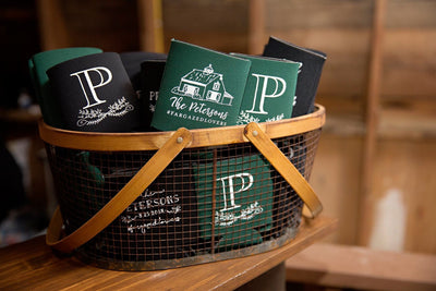 Custom Wedding Venue Drawing Can Cooler
