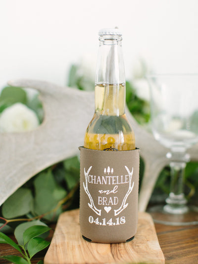 The Vows are Done Fall Neoprene Wedding Can Coolers, #1925