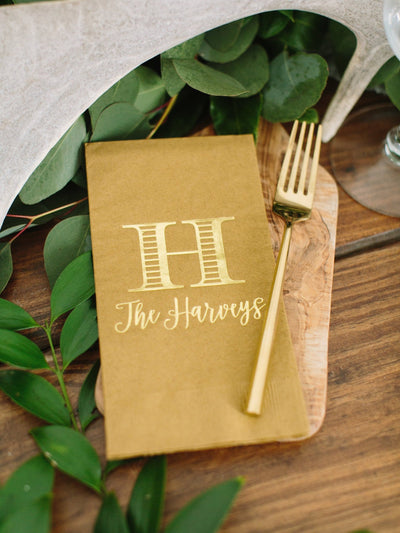 Custom Monogram Guest Towel Napkins Design #1667