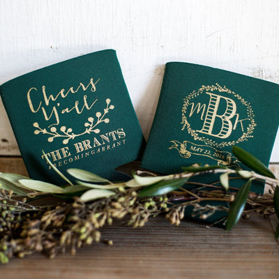 Cheers Y'all Personalized Wedding Can Coolers #1024