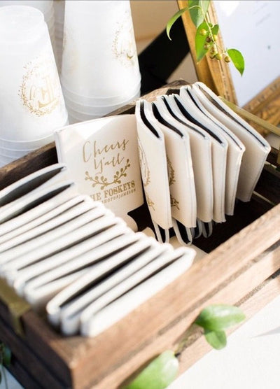 Cheers Y'all Personalized Wedding Can Coolers #1024