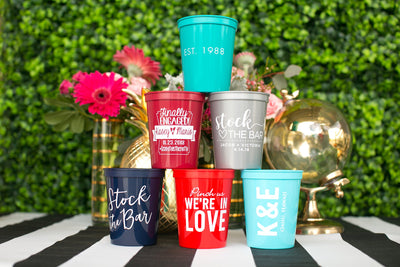 Personalized Wedding Stadium Cups #1934