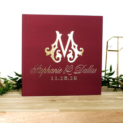 Custom Geometric Wedding Guest Book
