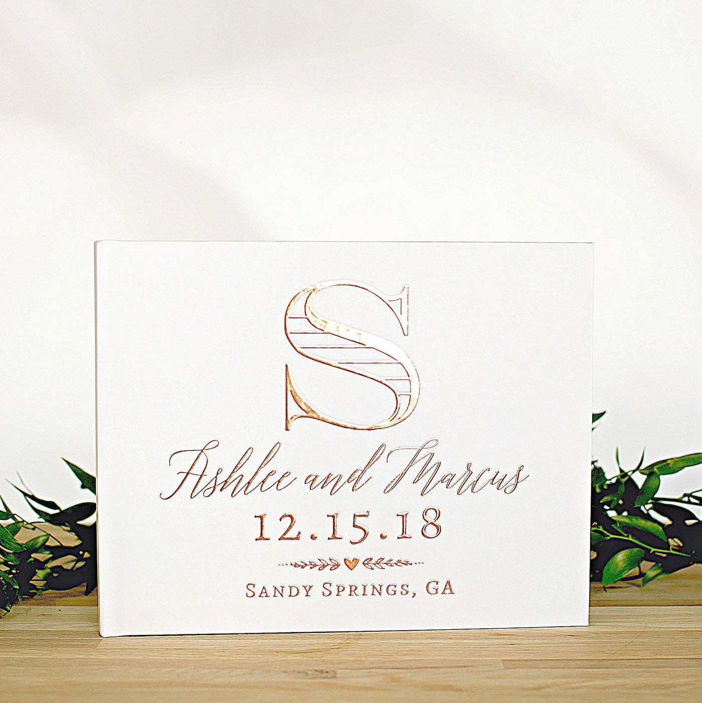 Custom Geometric Wedding Guest Book
