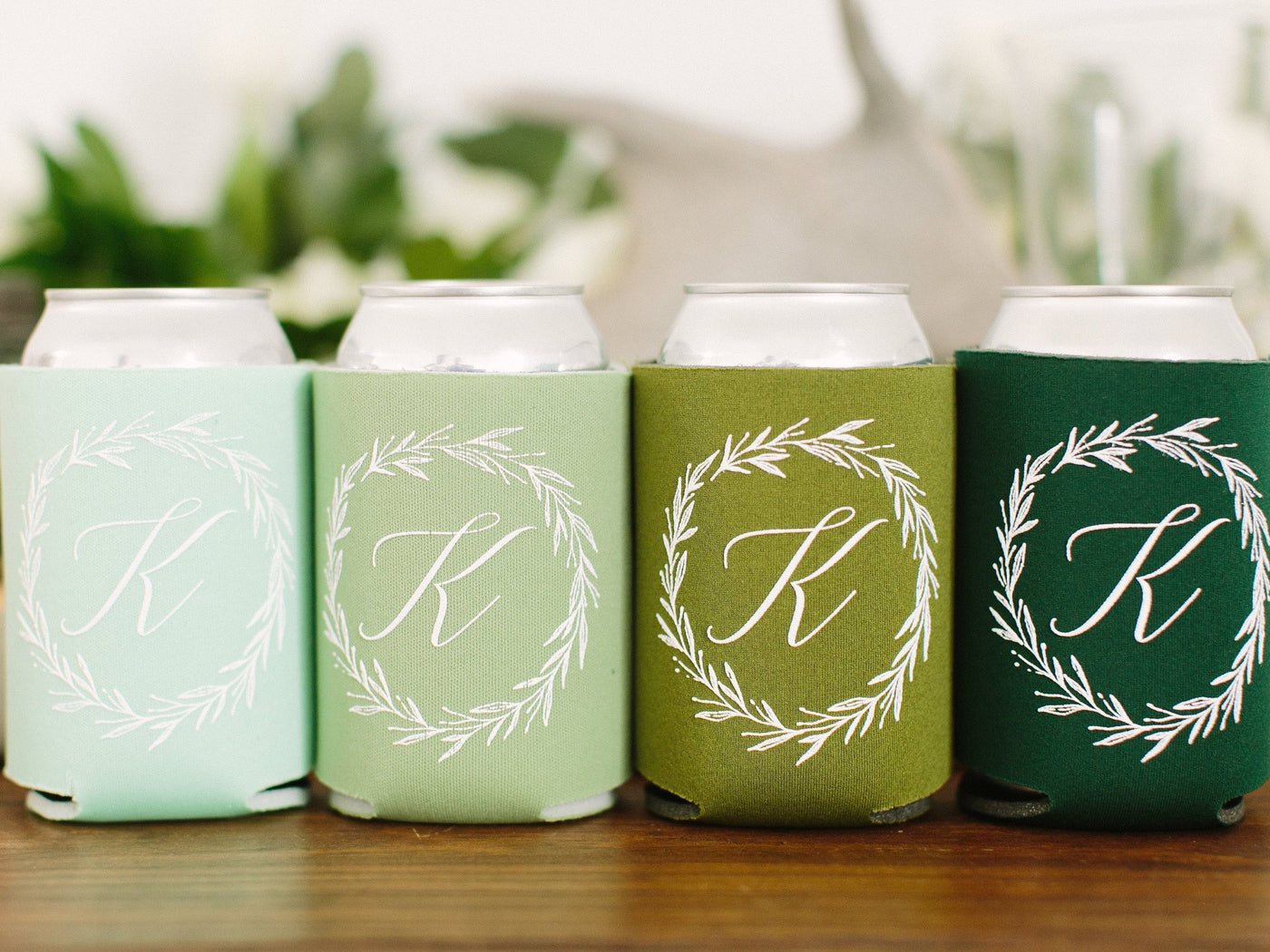Love Laughter Happily Ever After Wedding Can Coolers #1072