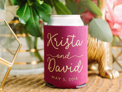 Love Laughter Happily Ever After Wedding Can Coolers #1072