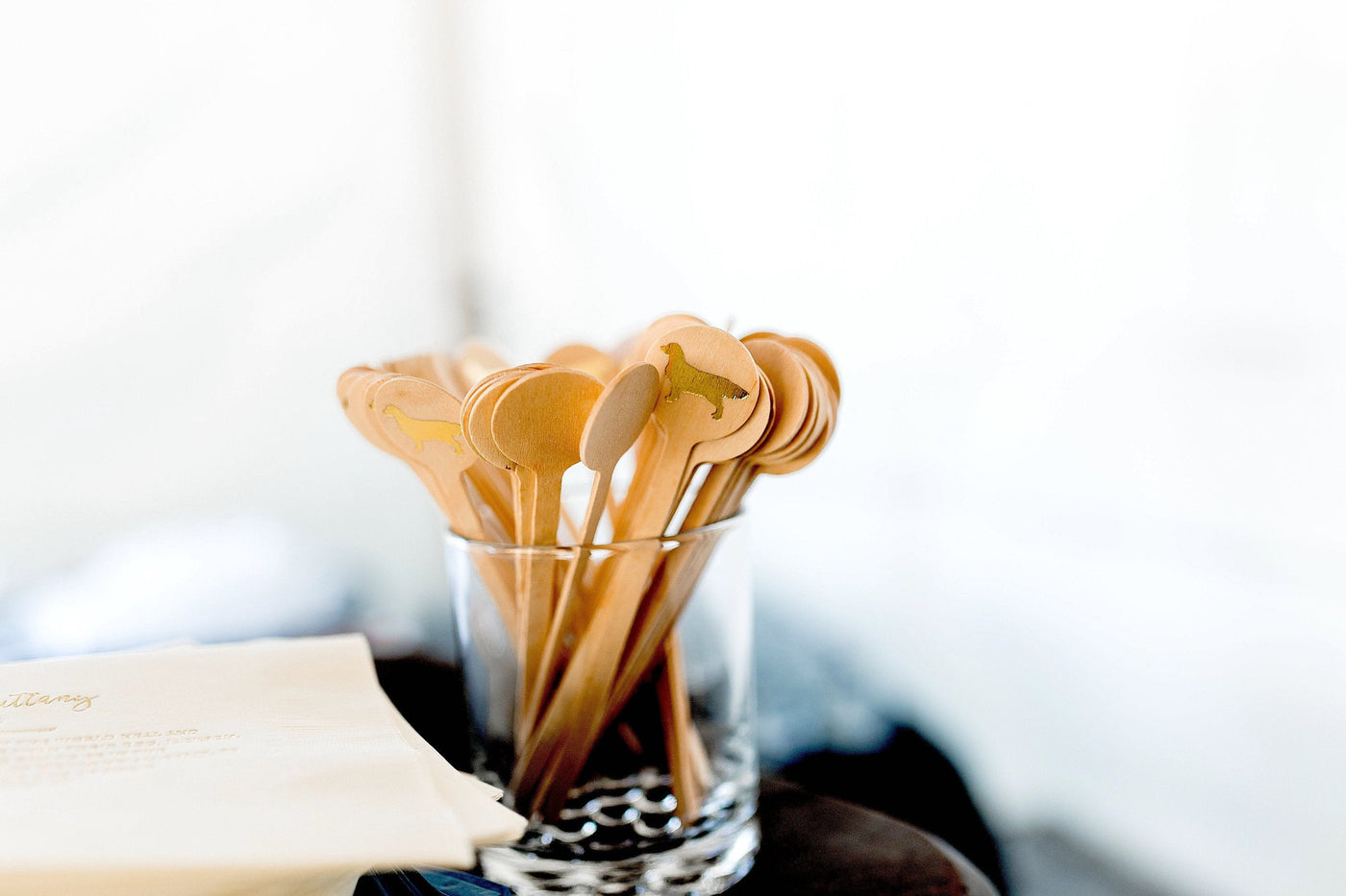 Custom Dog Silhouette Stir Sticks