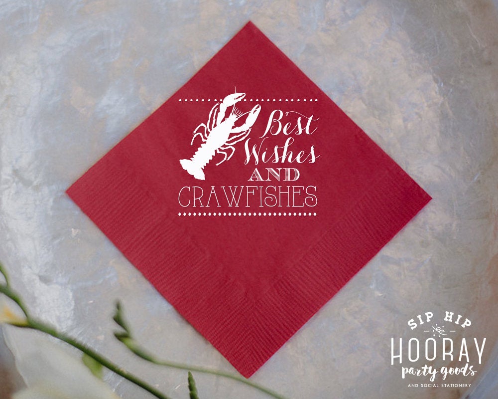 Crawfish Boil Wedding Napkins Design #1945
