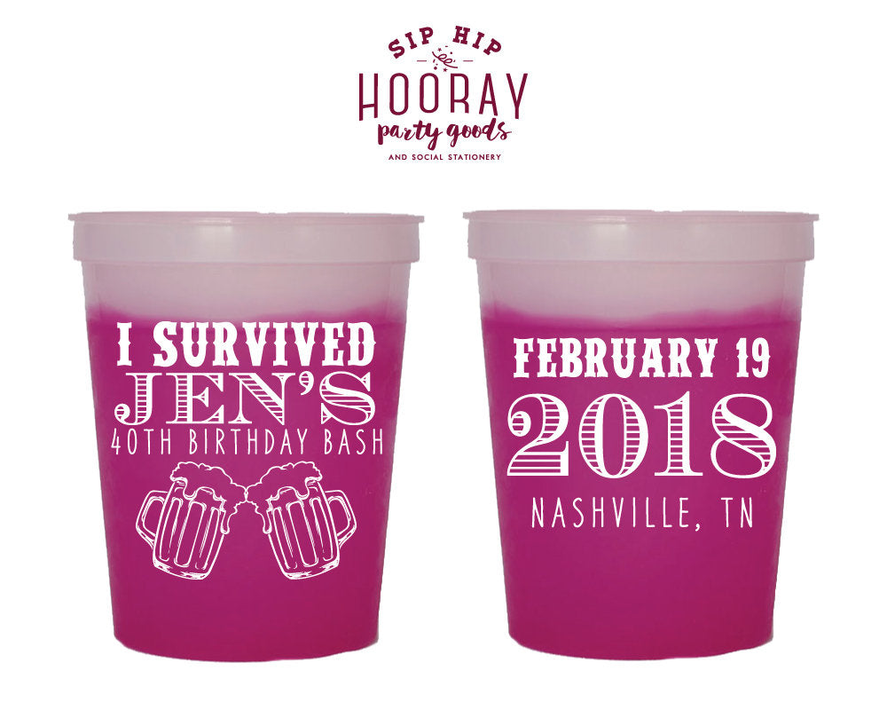 Birthday Bash Party Color Changing Cups #1947