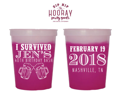 Birthday Bash Party Color Changing Cups #1947
