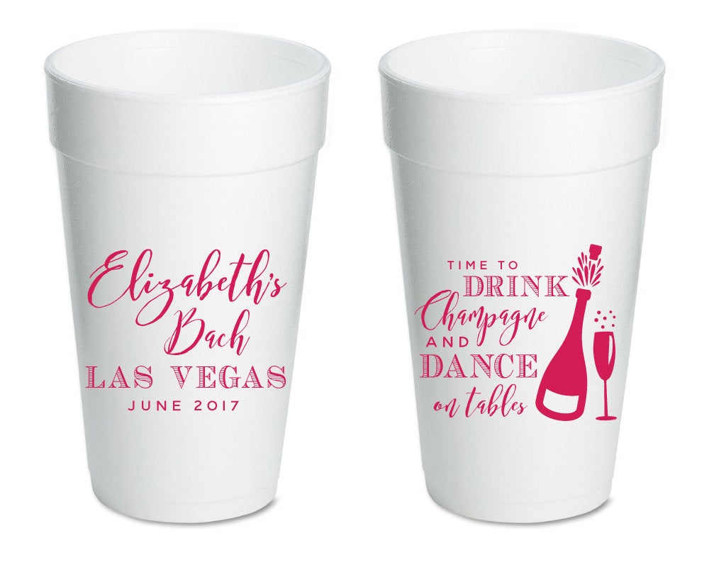 Bachelorette Party Bach Bash Foam Cups #1951