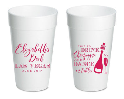 Bachelorette Party Bach Bash Foam Cups #1951