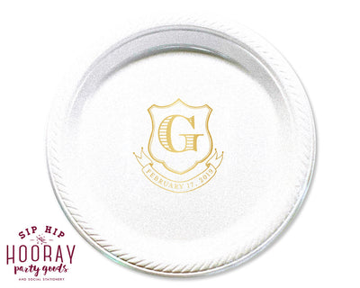 Elegant Monogram Dessert Plates #1953