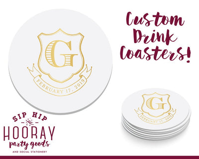 Monogrammed Drink Coasters #1953