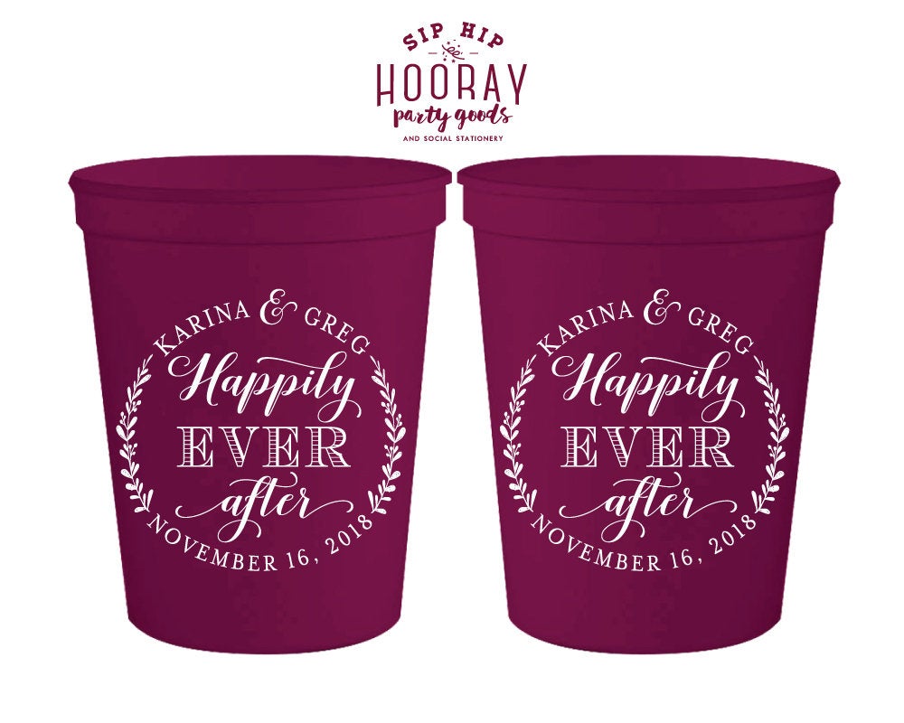 Personalized Wedding Stadium Cups #1934