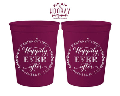 Personalized Wedding Stadium Cups #1934