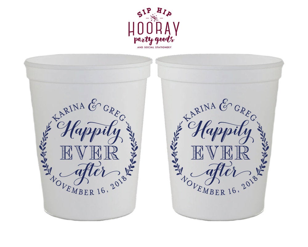 Personalized Wedding Stadium Cups #1934