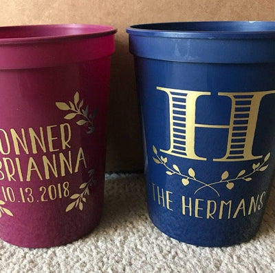 Custom Elegant Wedding Stadium Cups #1263