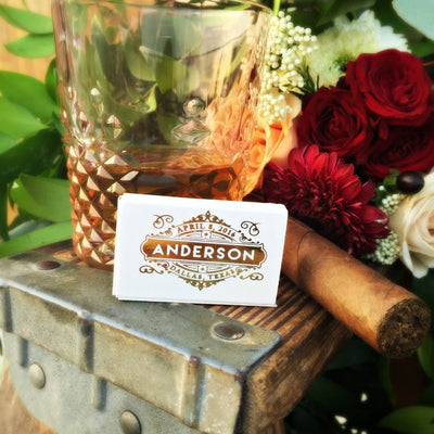 Monogrammed Foil Matchboxes #1441
