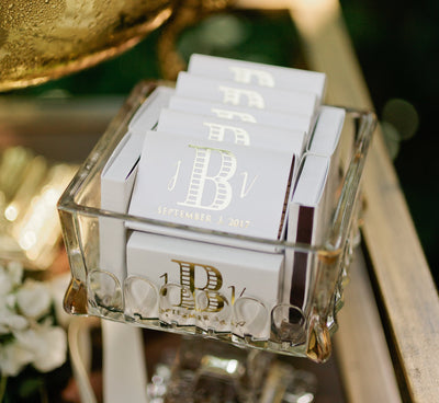 Monogrammed Foil Matchboxes #1441