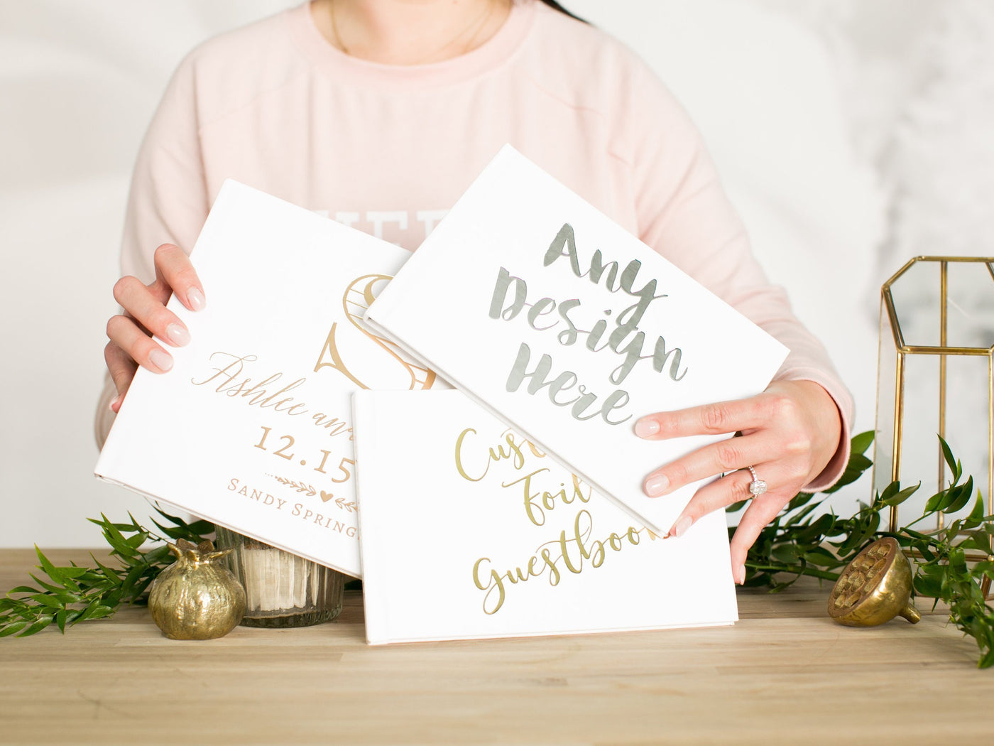 Personalized Hardcover Wedding Guest Book