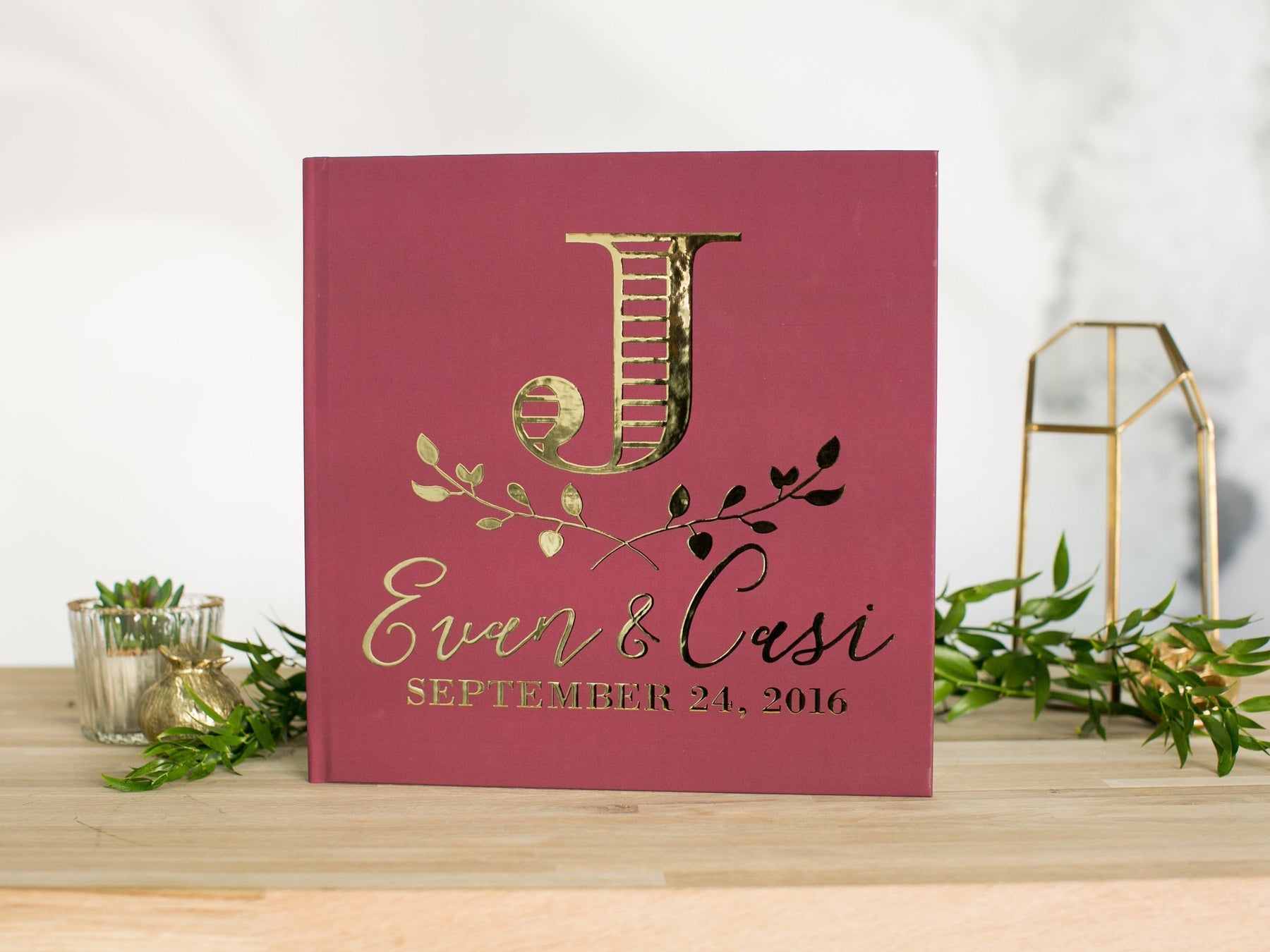 Personalized Hardcover Wedding Guest Book – SipHipHooray