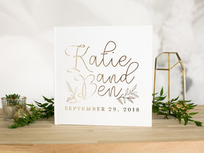 Custom Foil Wedding Guest Book
