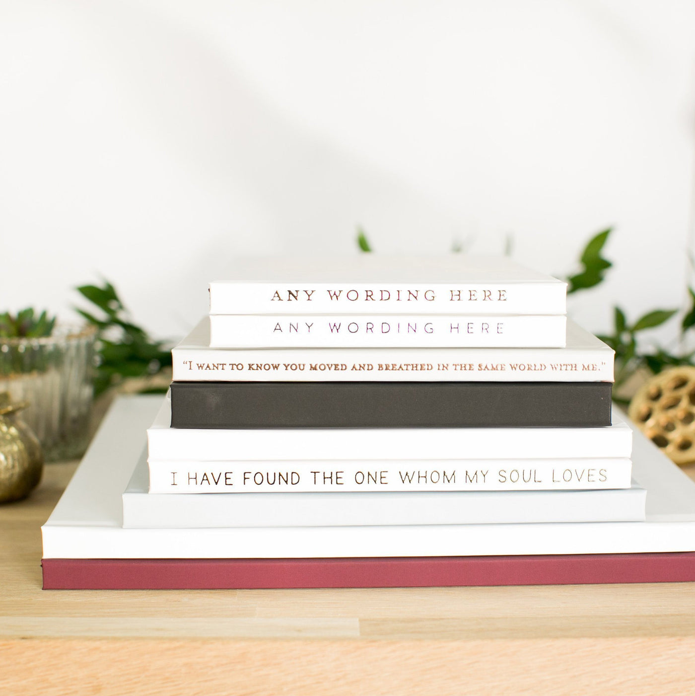 Custom Geometric Wedding Guest Book
