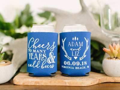 Love Laughter Happily Ever After Wedding Can Coolers #1072