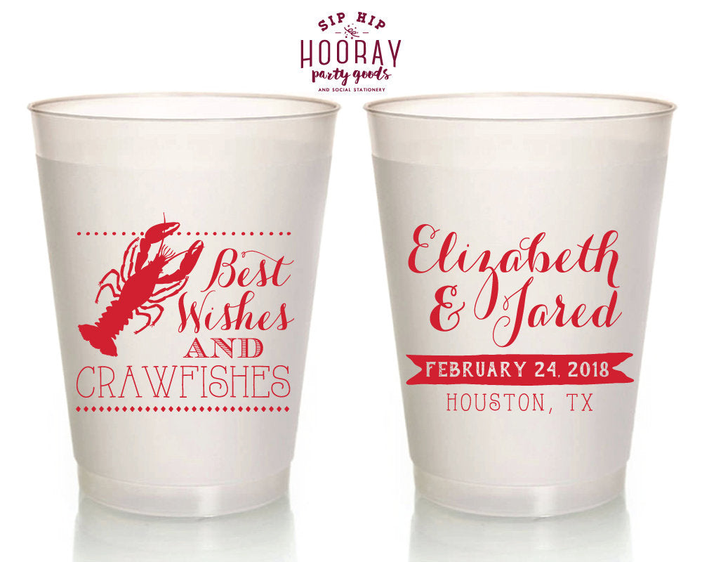 Best Wishes Crawfishes Frosted Cups Design #1945