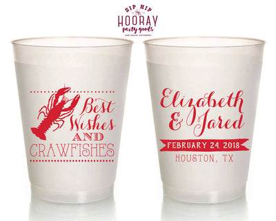 Best Wishes Crawfishes Frosted Cups Design #1945