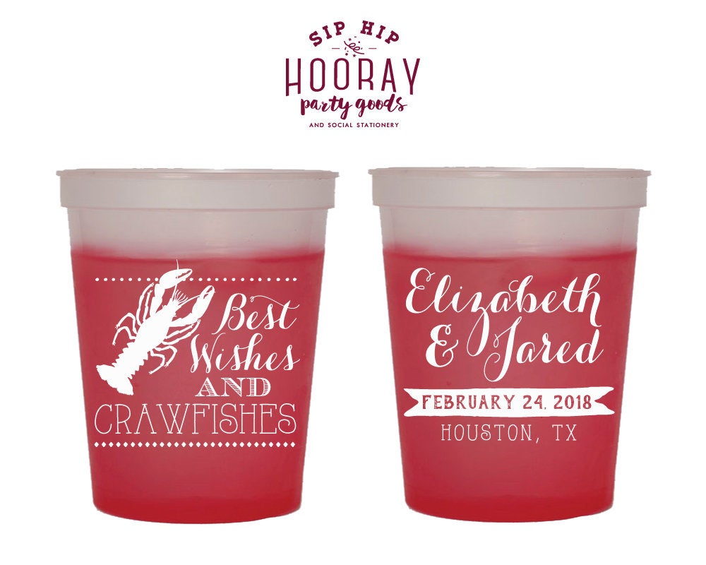 Best Wishes Crawfishes Color Changing Cups #1945