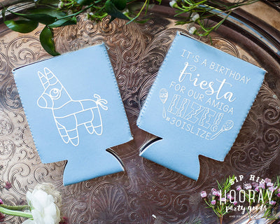 Fiesta Birthday Neoprene Can Coolers #1948
