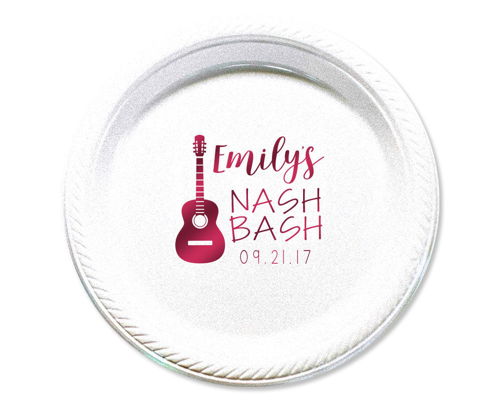 Nash Bash Bachelorette Plates #1950